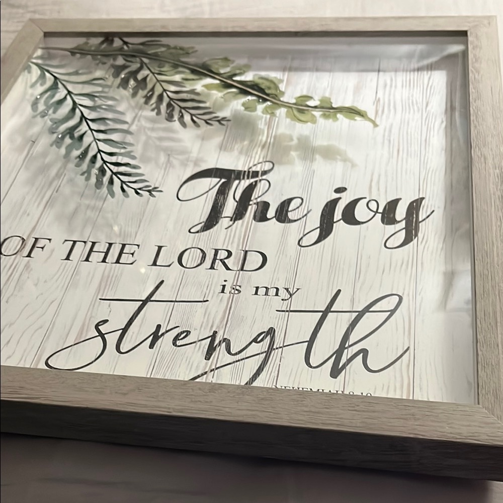Inspirational Framed Wall Art with Greenery - Picture 3 of 6